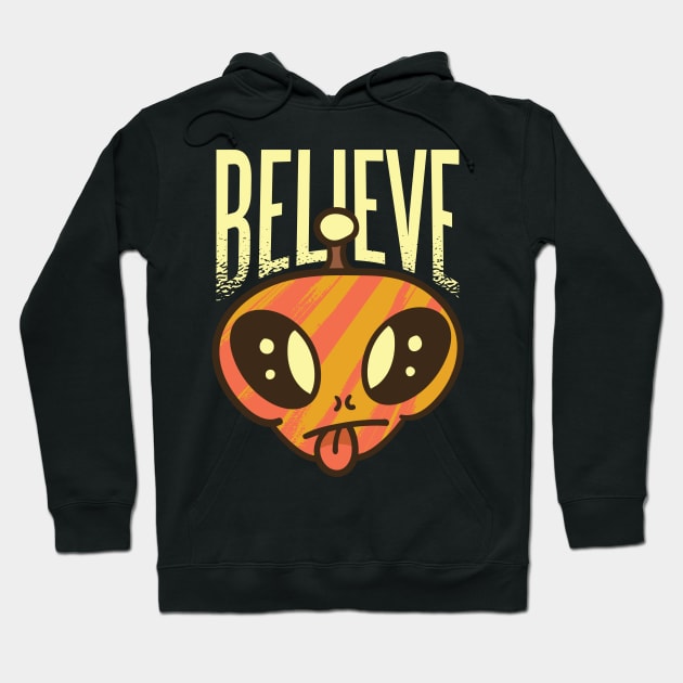 Funny Alien Hoodie by Urban_Vintage